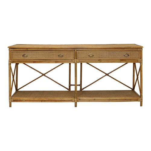 Rattan Console | Two Drawer