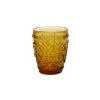 Paisley Tumbler Glass | Amber | Set of 4